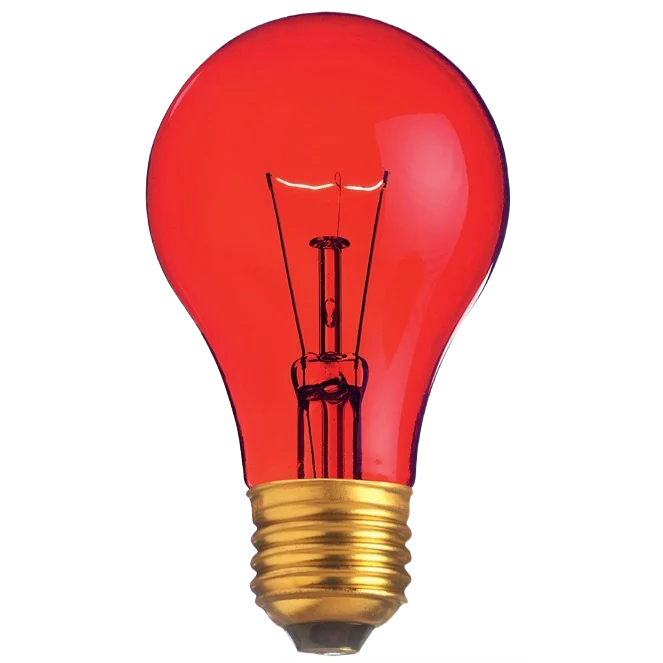 Classic Satco 25 Watt A19 Transparent Red Medium Base Light Bulb Premium Material