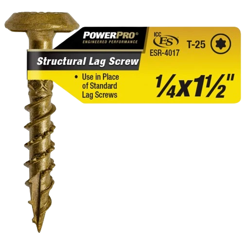 Original Power Pro 1 4 In. x 1-1 2 In. Structural Lag Screw Trendy