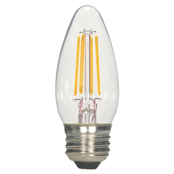 First-Class Satco 2.5 Watt B10 LED Clear Medium Base Decorative Light Bulb Solid