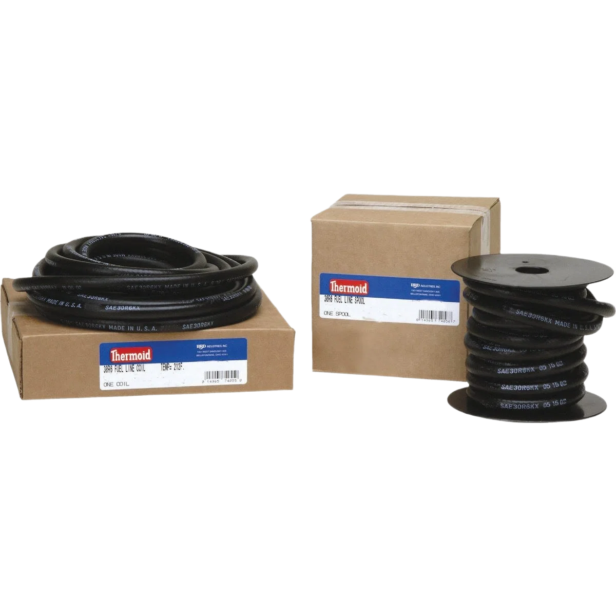 Flexible Thermoid 3 8 ID x 25′ L Bulk Fuel Line Hose Pure