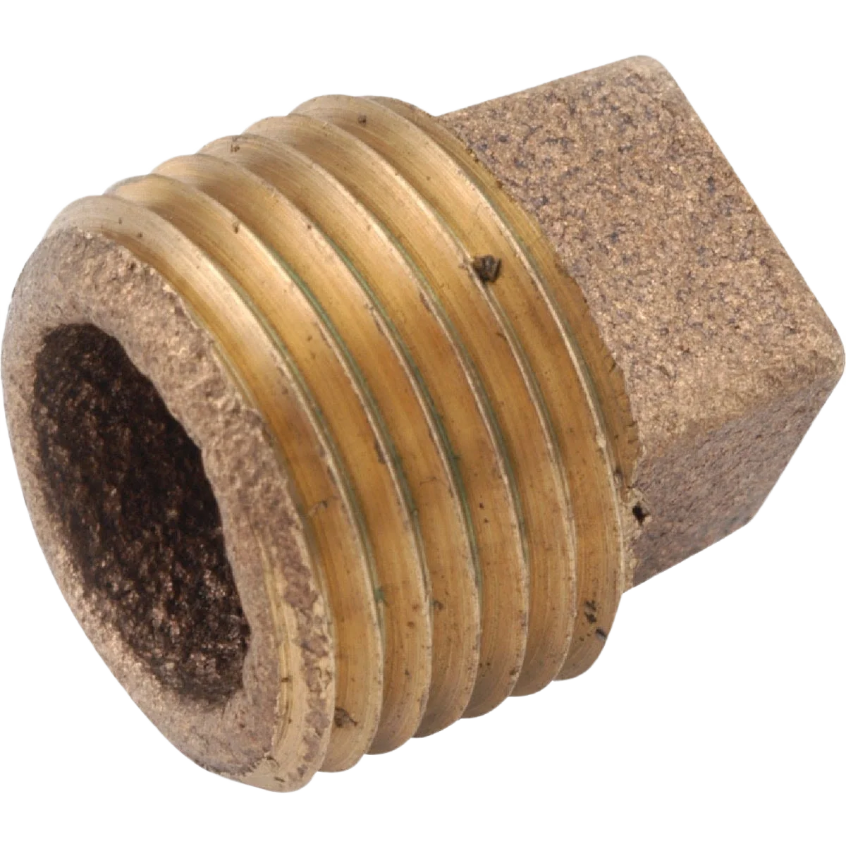 Solid Anderson Metals 1 2 In. Red Brass Threaded Cored Pipe Brass Plug Natural