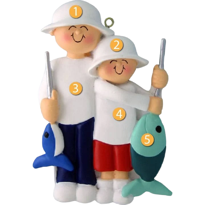 Comfortable Ornament Central Personalized Boys Fishing Ornament Effective