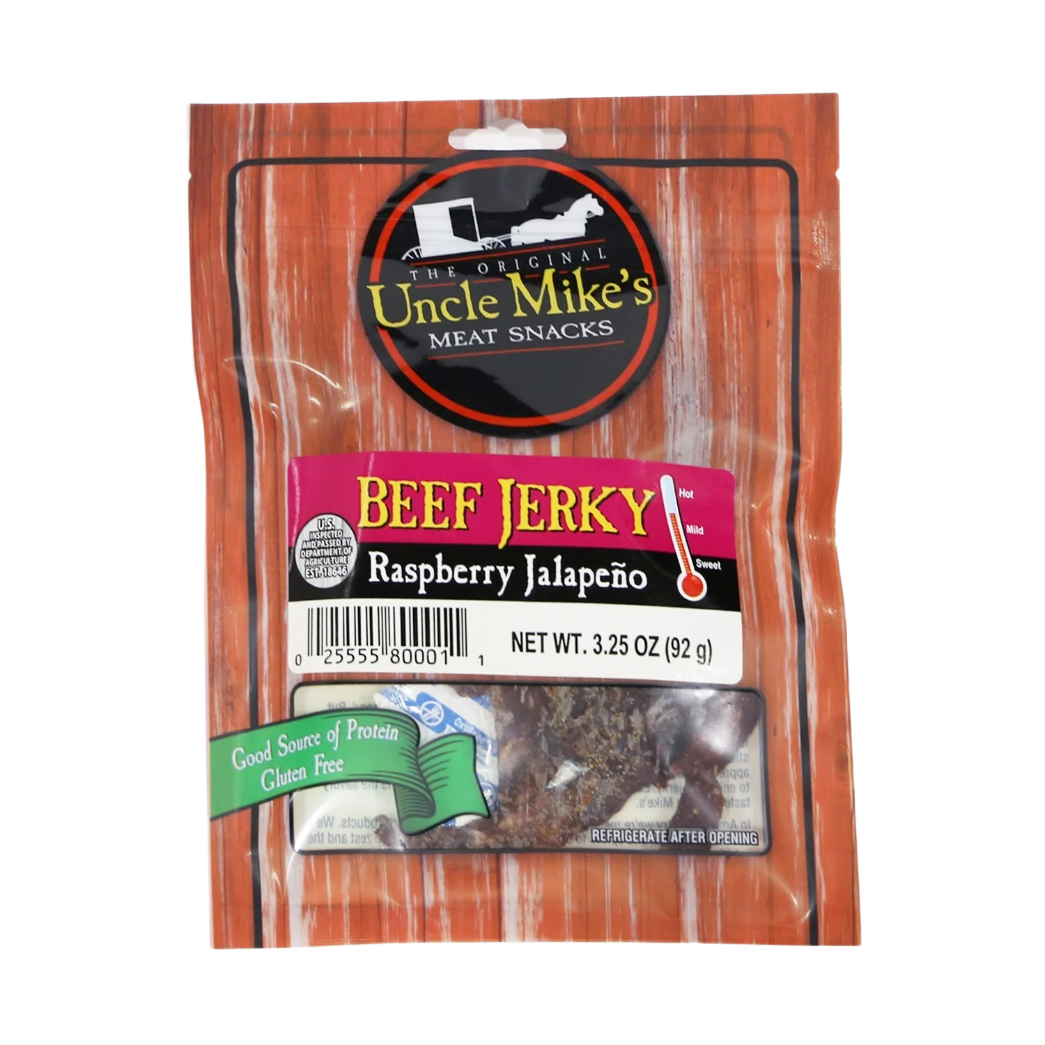 Durable Uncle Mike’s Raspberry Jalapeno Beef Jerky 3.25 oz. Superior