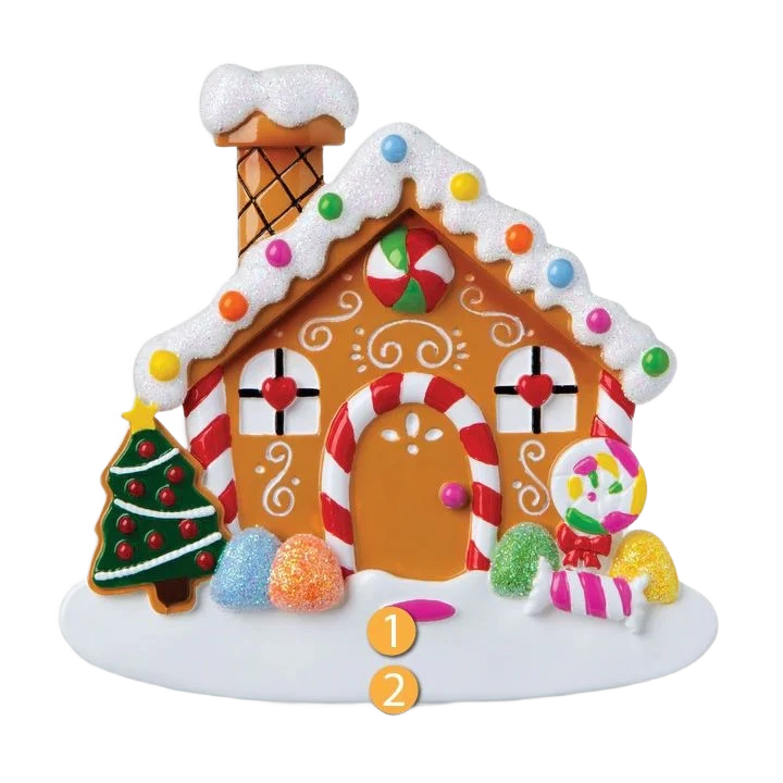 High-End PolarX Personalized Gingerbread House Ornament High-Quality