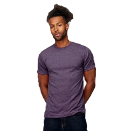 Innovative Tultex Unisex Poly-Rich Heather Purple Short Sleeve Shirt XL Reusable