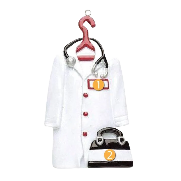 Verified Rudolph Me Personalized Dr. Coat Bag Ornament Relaxed