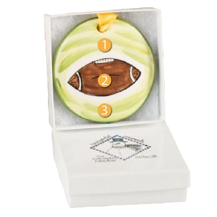 Superior Nola Watkins Collection Personalized Football Ornament Healthy