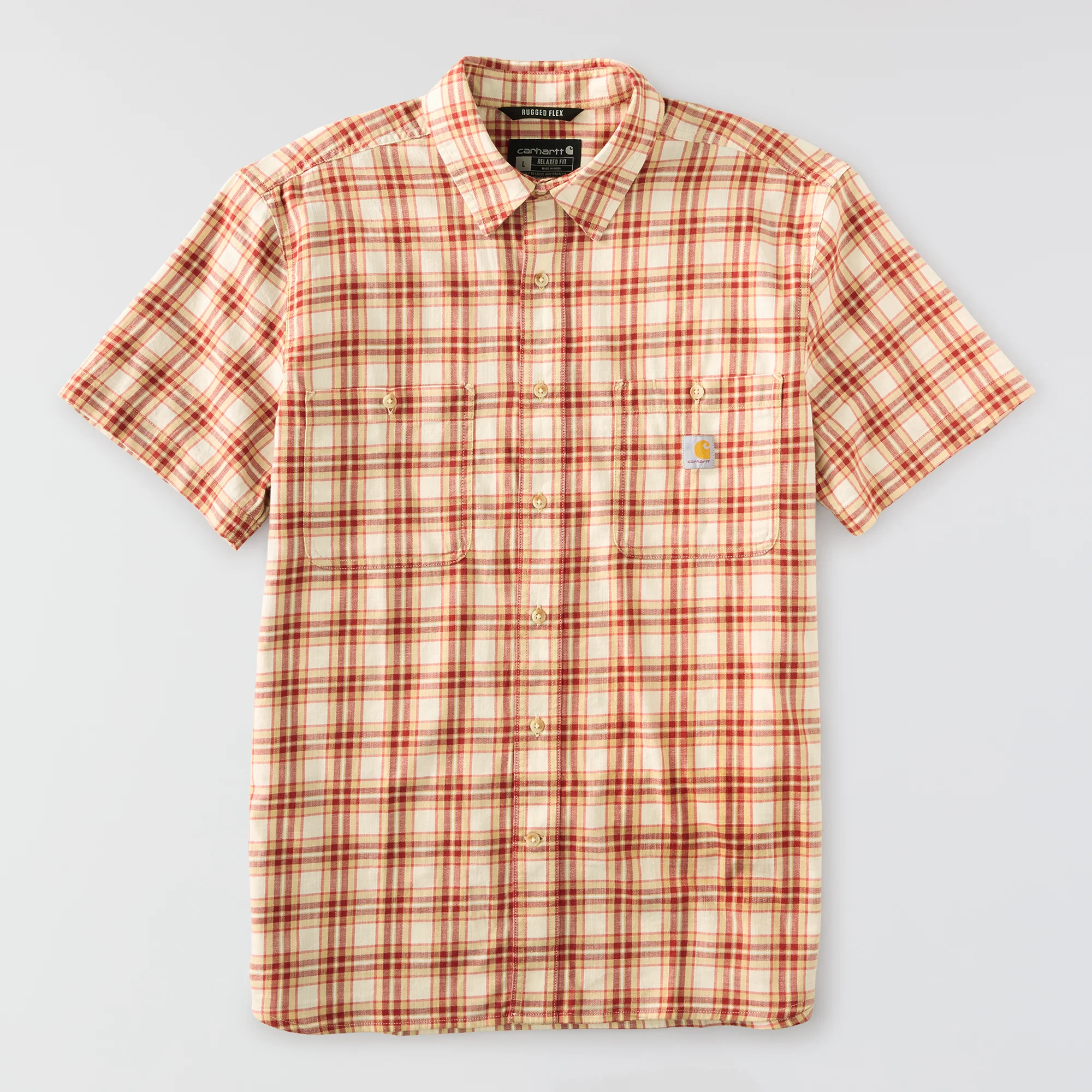 Fast Carhartt Men’s Bozeman Relaxed Short-Sleeve Plaid Shirt Fine Crafted