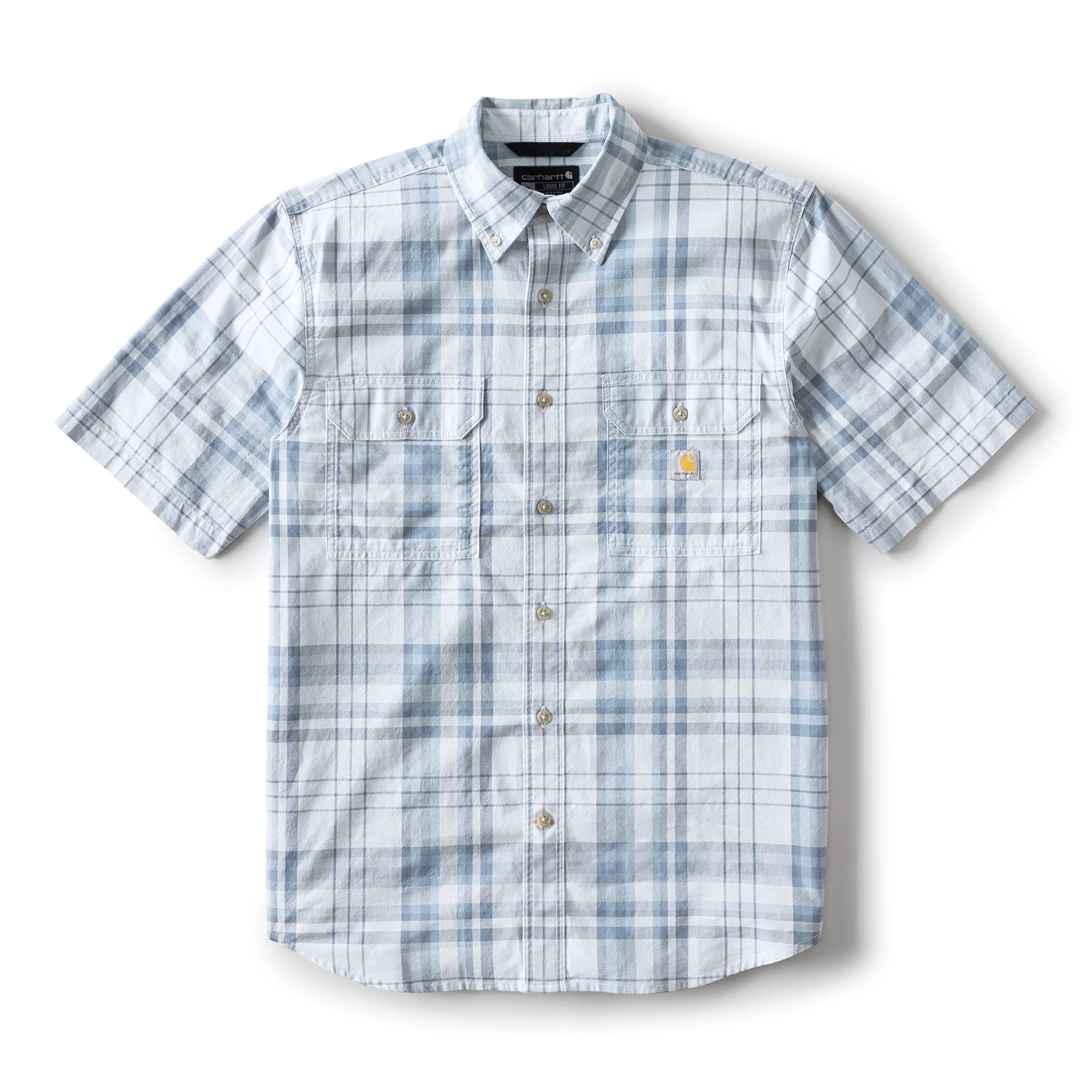 Versatile Carhartt Men’s Fort Loose Short-Sleeve Plaid Shirt Easy-to-Use