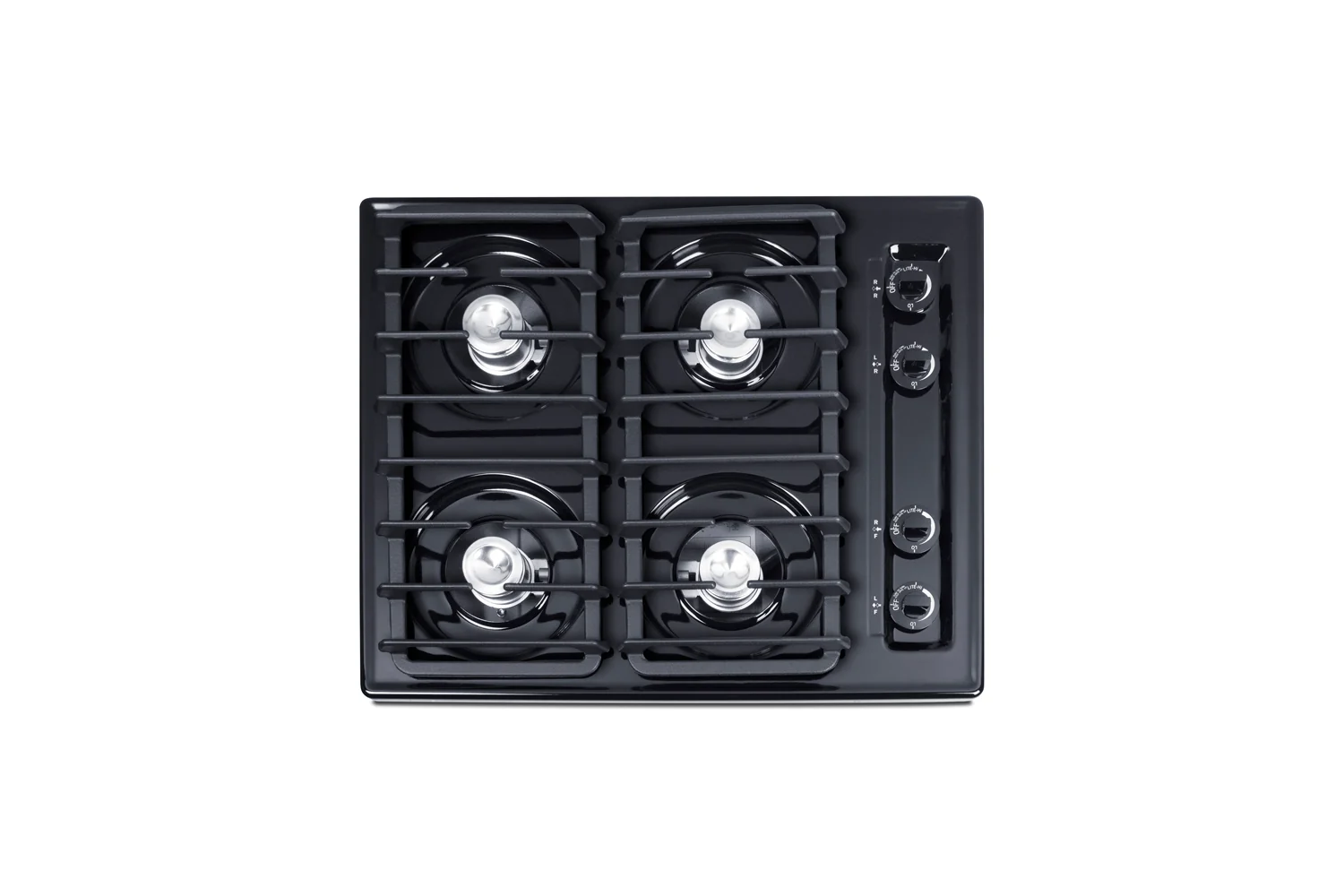 Comfortable 24 Wide 4-Burner Gas Cooktop Secure