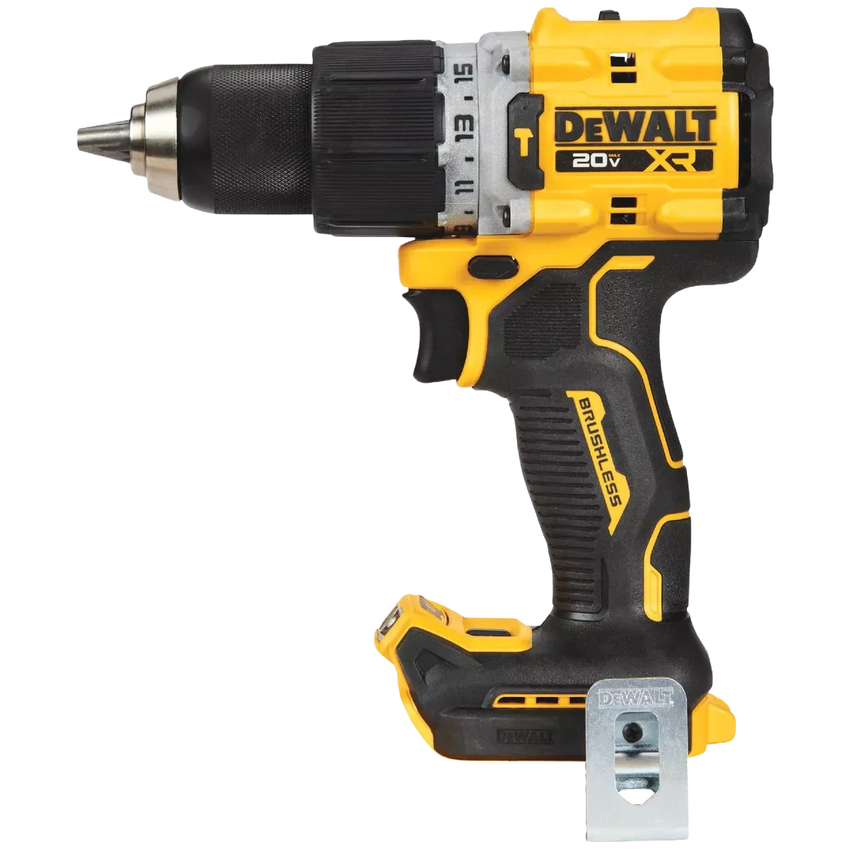 Premium Material DEWALT 20V MAX XR Lithium-Ion Brushless 1 2 In. Compact Cordless Hammer Drill Tool Only Clean