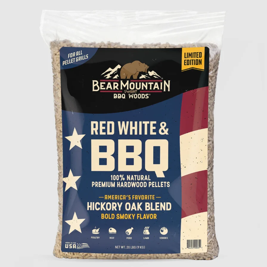 Artisan Bear Mountain Red White BBQ Craft Blends Wood Pellets 20 lbs. Exceptional