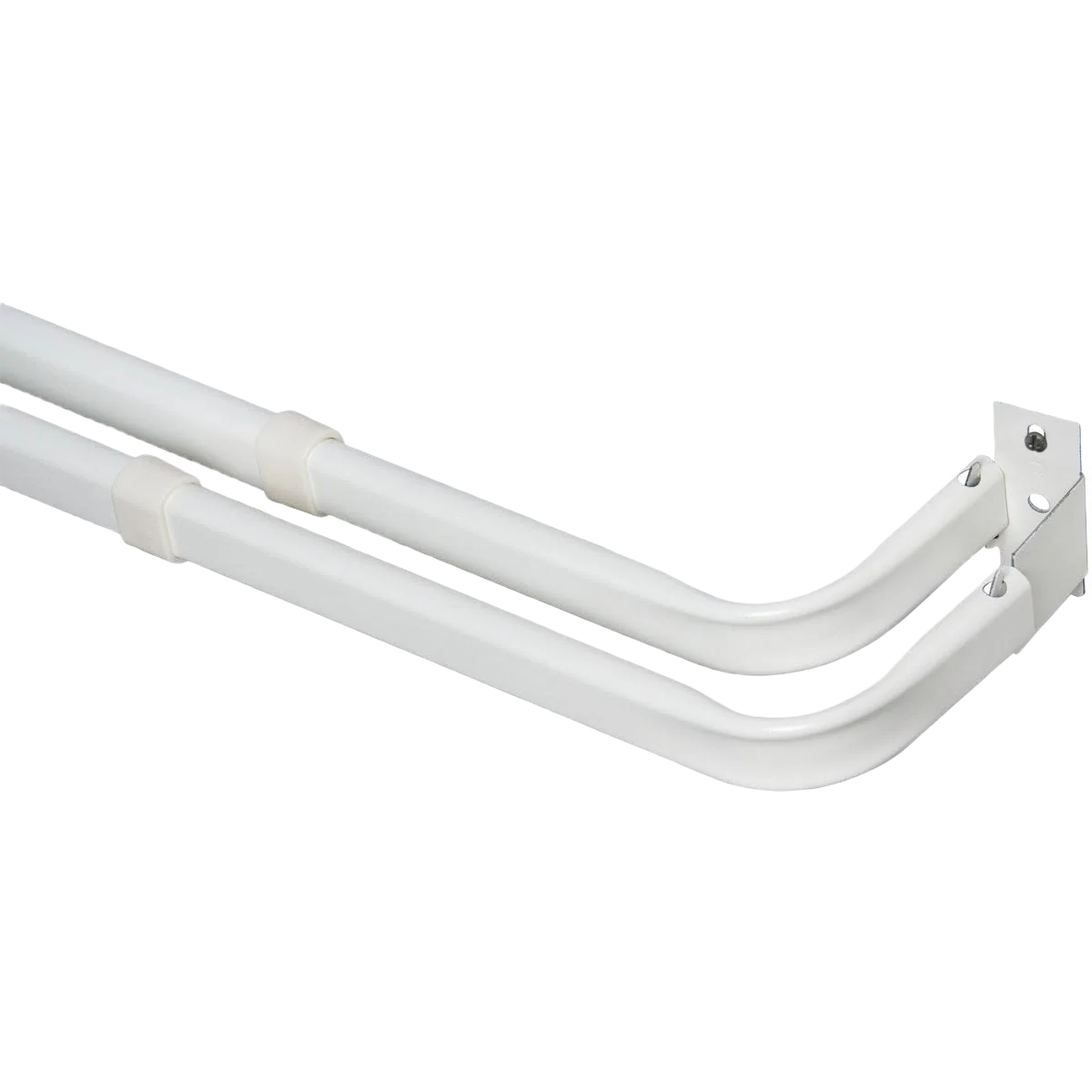 Effective Kenney White Heavy Duty Double Curtain Rod 28 to 48 in. Trendy