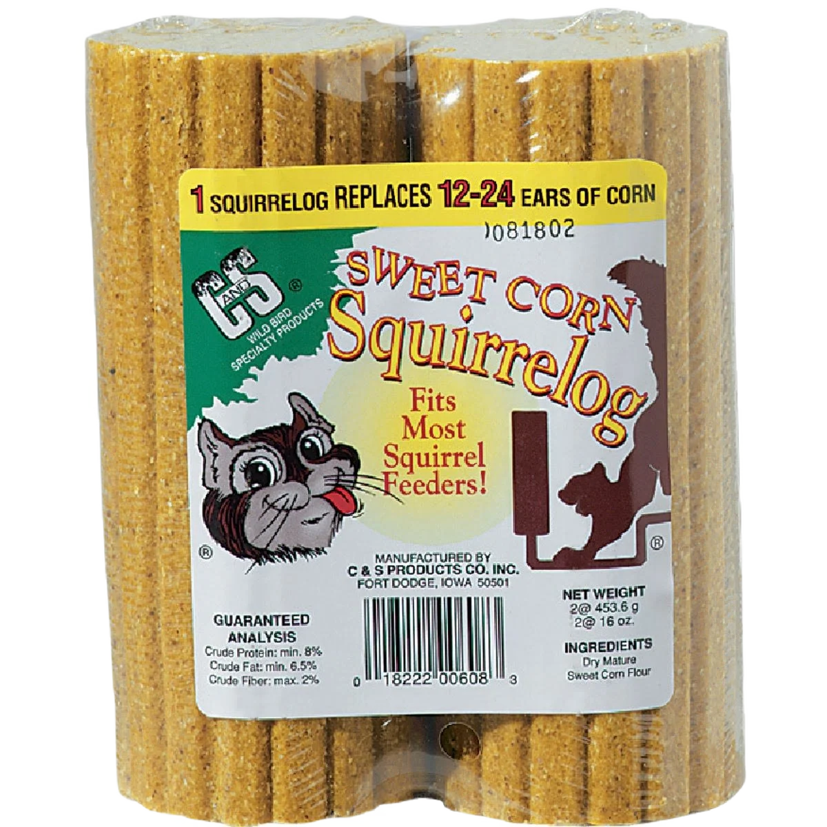 Excellent C S Sweet Corn Squirrel Log 2 Pack Comfortable