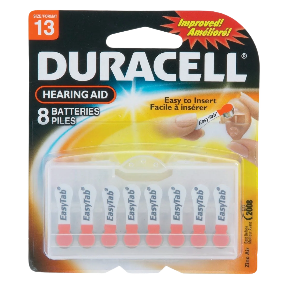 Elegant Duracell Easytab 13 Hearing Aid Battery 8-Pack Stylish