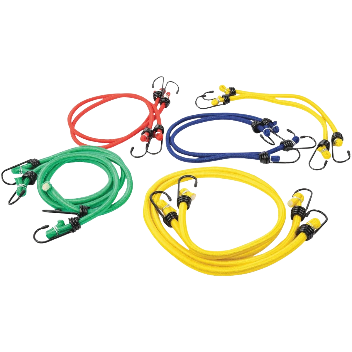 Outstanding Erickson Assorted Vinyl Coated Wire Bungee Cord Set 10-Pack Fast