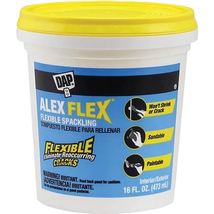 Easy-to-Use DAP Alex Flex Heavy Duty Acrylic Spackling 16 oz. Reliable
