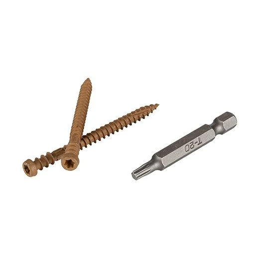 Optimized TimberTech 2-1 2 Teak TOPLoc Screws For PRO EDGE 100 sq. ft. Healthy
