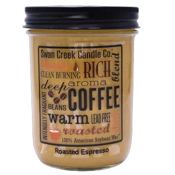 Trendy Swan Creek Roasted Espresso Pantry Jar Candle 12 oz. Healthy