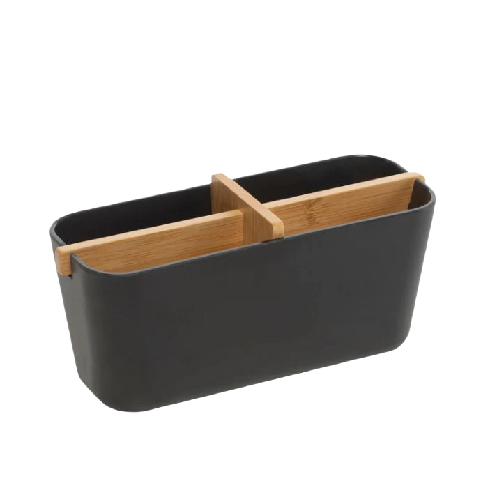 Crafted Moda Stowe Black Bamboo Organizer Long-Lasting