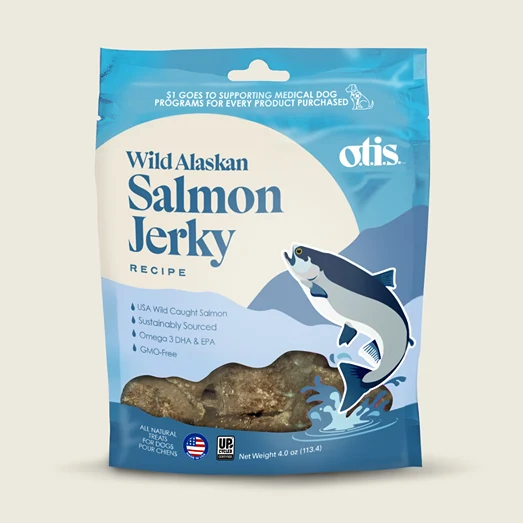 High-Performance Otis 4 Oz. Wild Things Salmon Jerky Dog Treats Dependable