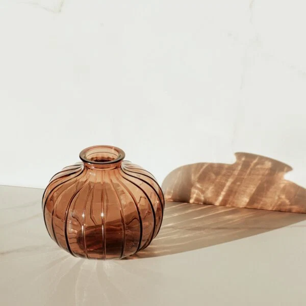 Elegant PD Home and Garden Amber Glass Vase 3.54 Reliable