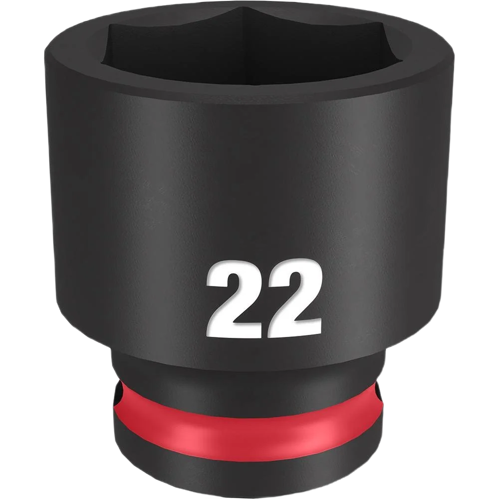 Lightweight Milwaukee SHOCKWAVE™ Impact Duty™ 3 8 Drive 22-mm 6 Point Socket Clean