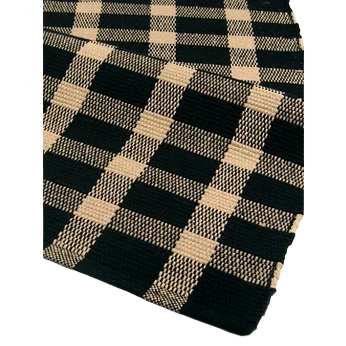 First-Class Michaelian Home Tavern Check Rag Rug 27 x 72 in. Original