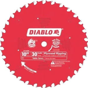 Flexible Diablo 10-In. 30-Tooth Plywood Ripping Saw Blade Powerful