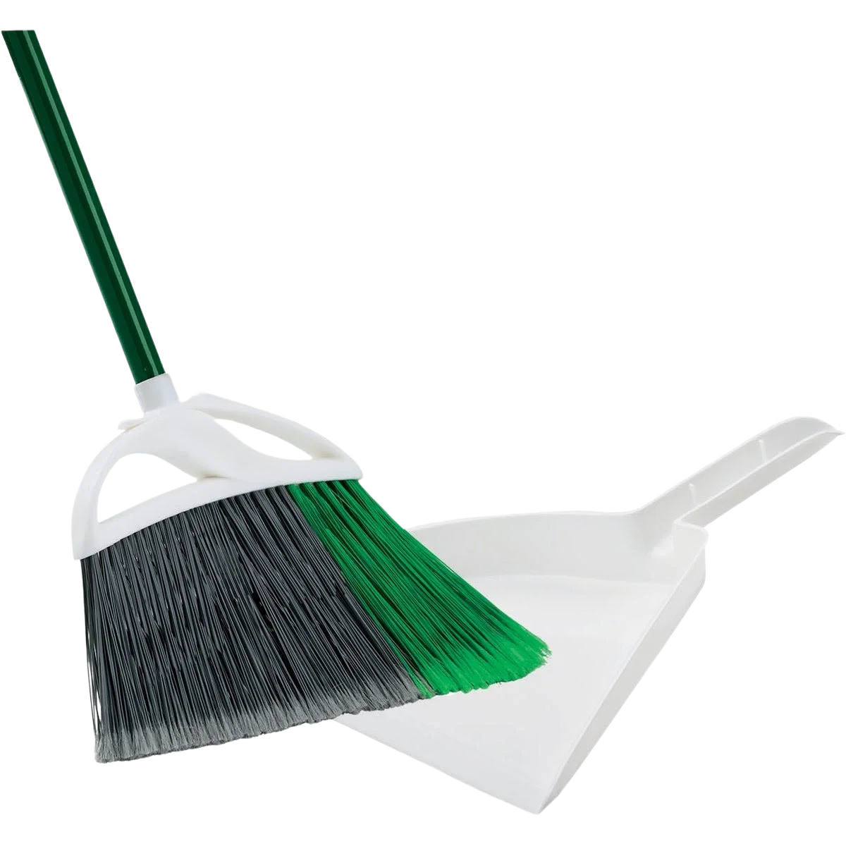Secure Libman Large Precision Angle Broom with Dust Pan 54 in. Natural