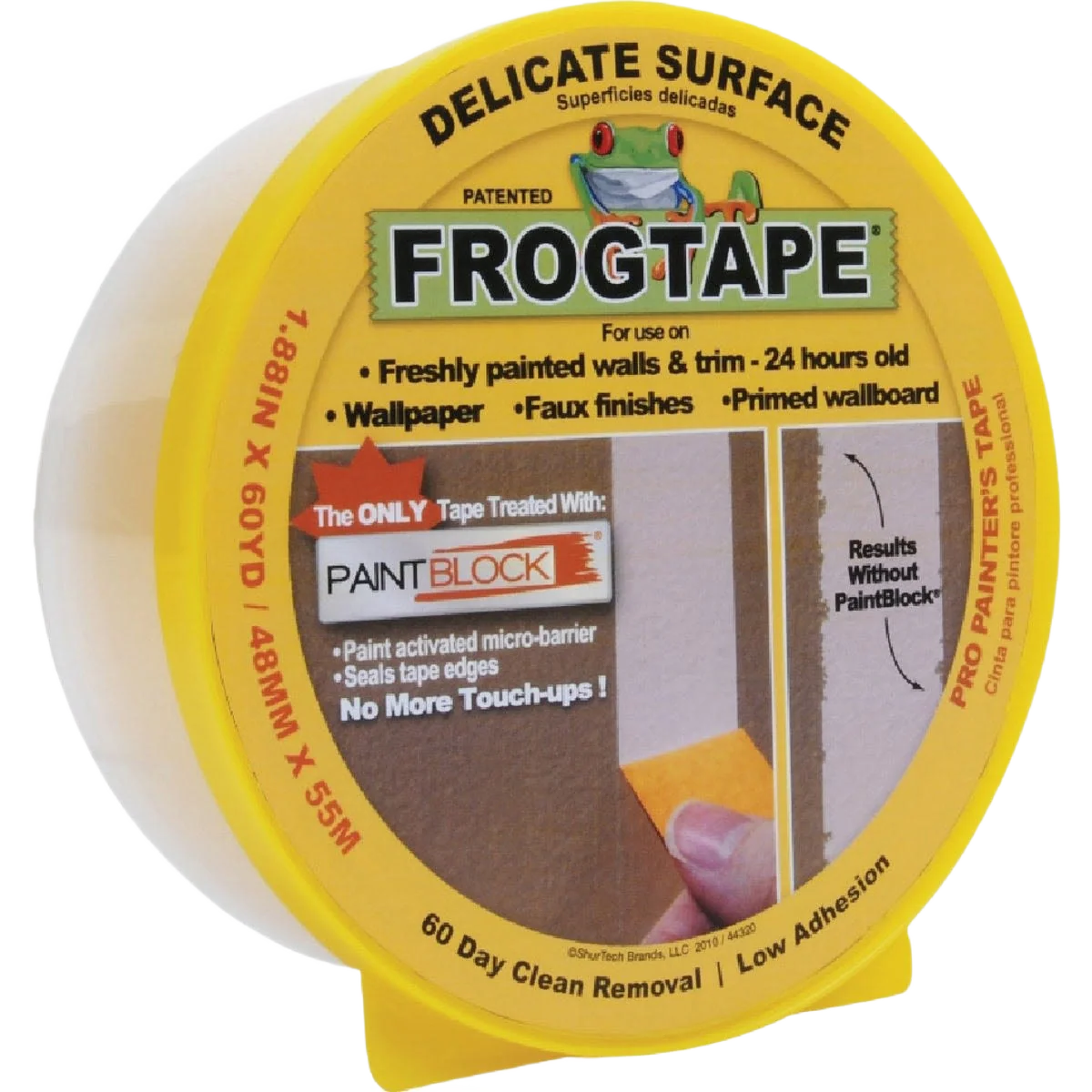 Elegant Frogtape 1.88 in. Yellow Delicate Surface Masking Tape 60 yd. Elite
