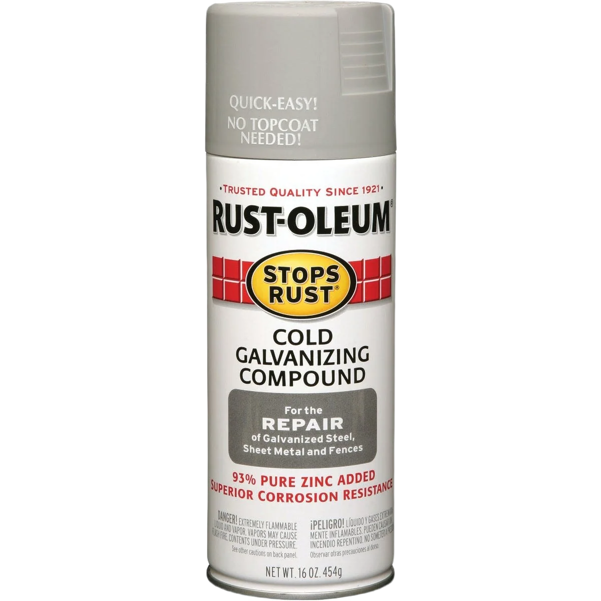 Fine Rust-Oleum Gray Cold Galvanizing Compound For Repair Spray Paint 16 oz. Long-Lasting