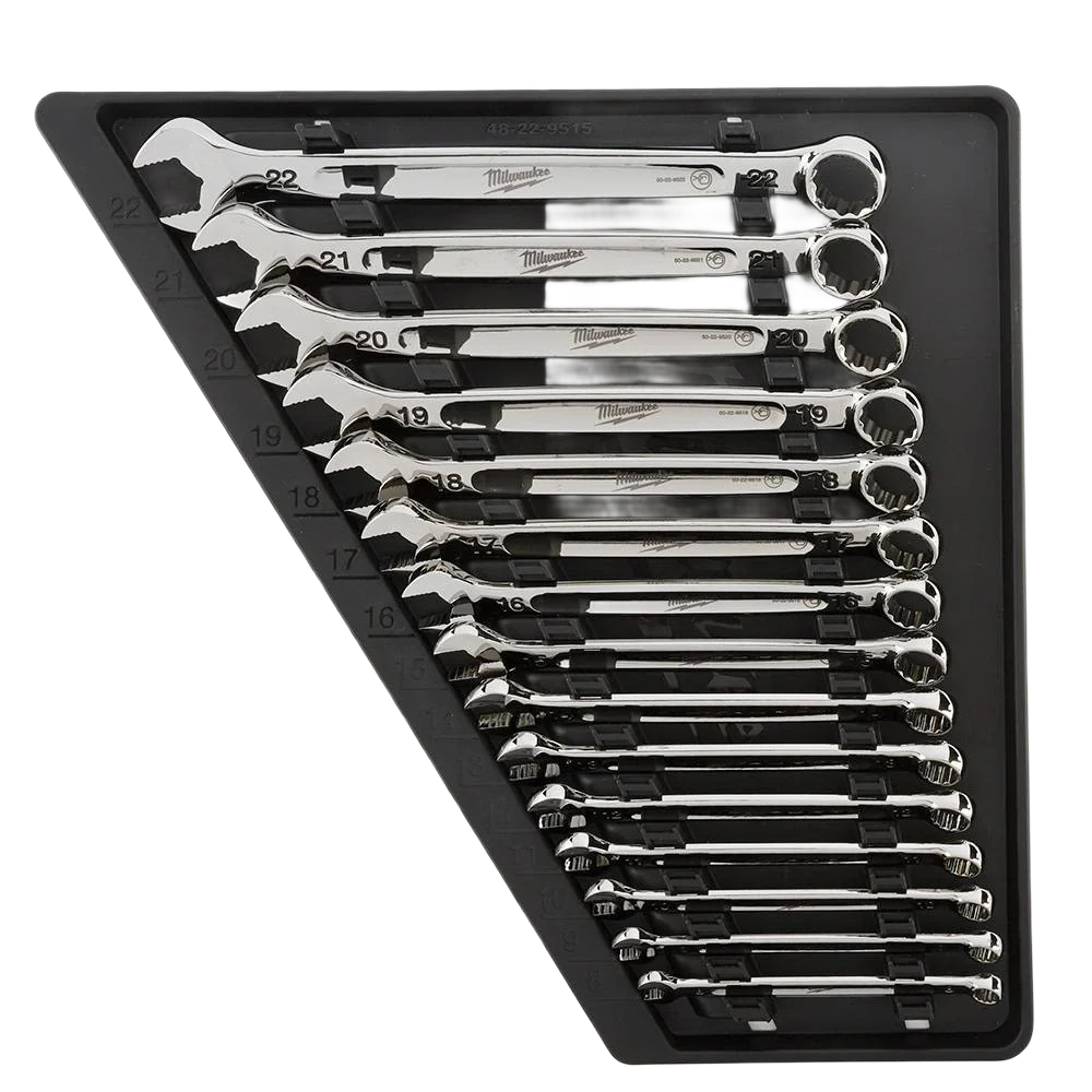 Premium Milwaukee 15-PC Combination Metric Wrench Set Soft