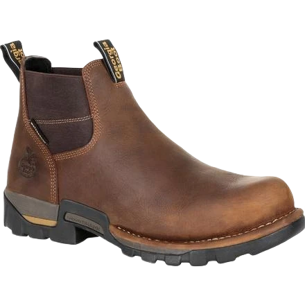 Green Georgia Brown Eagle One Waterproof Chelsea Work Boots 9.5M Environmentally Friendly