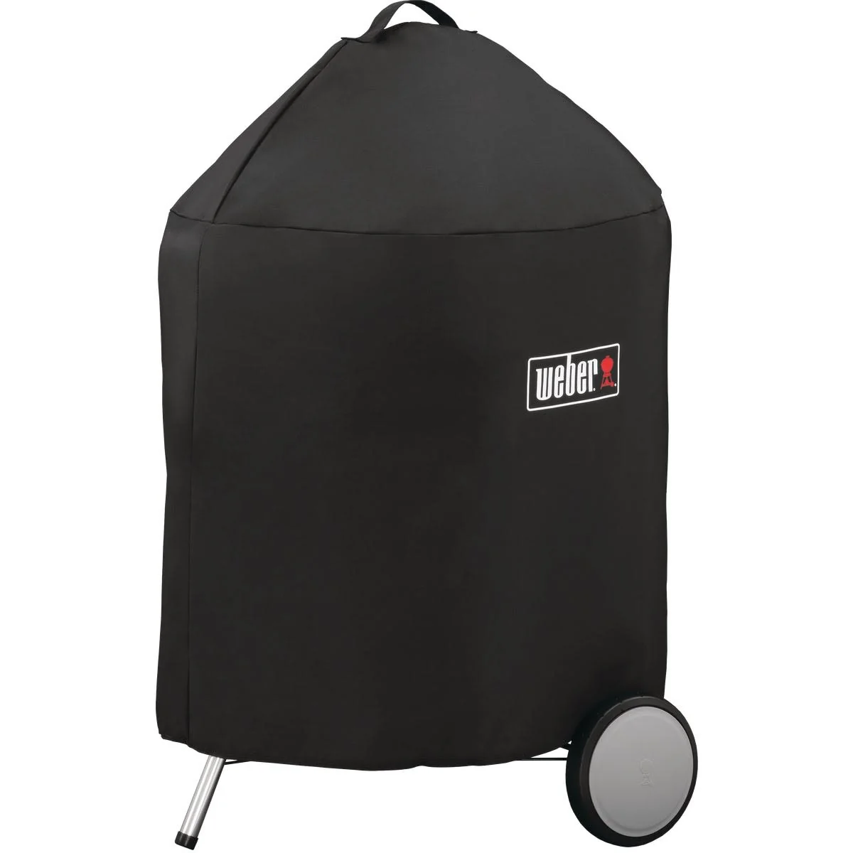 Solid Weber Premium Black Polyester Charcoal Grill Cover 35 in. Easy-to-Use