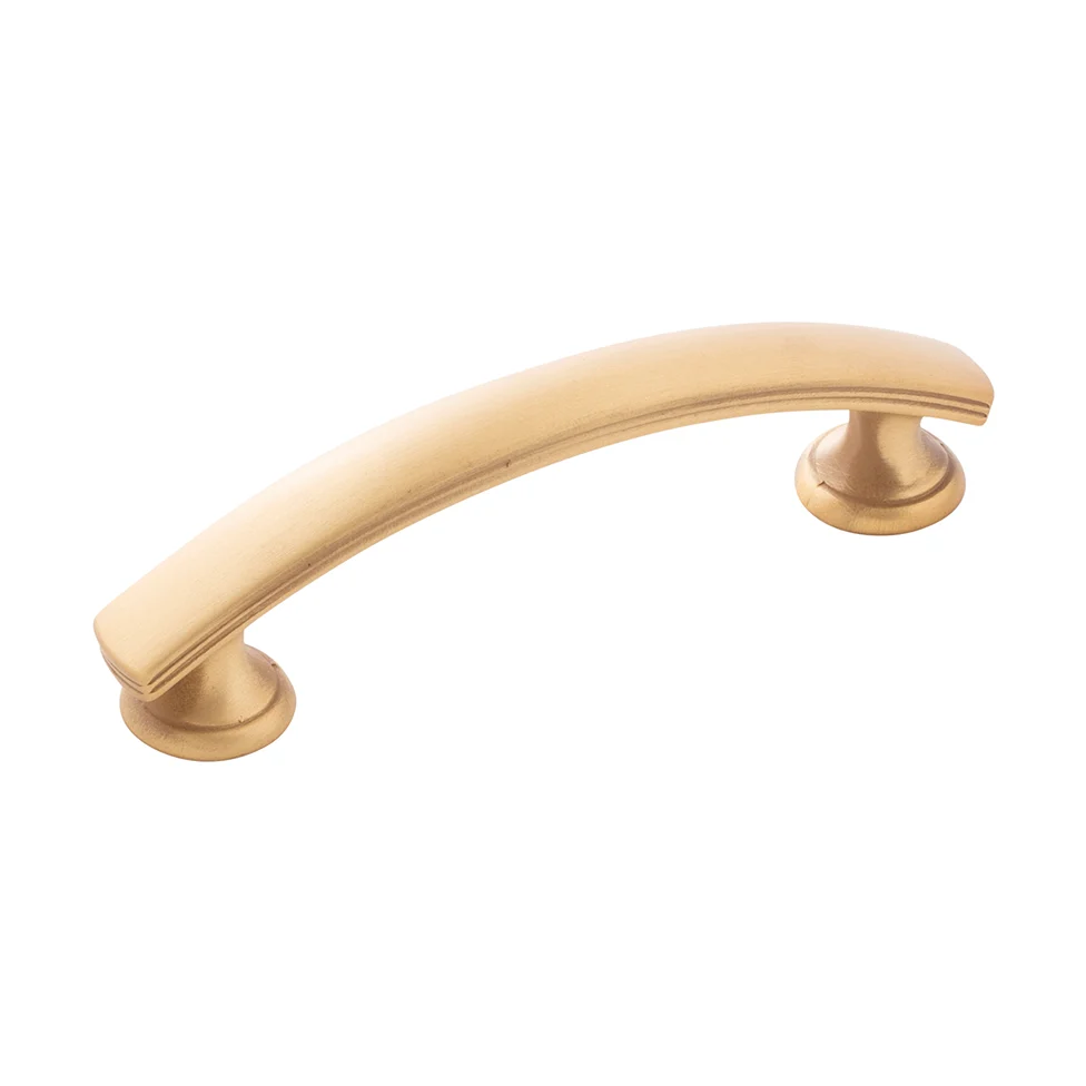 Efficient Hickory Hardware 3 Brushed Golden Brass American Diner Pull Fine