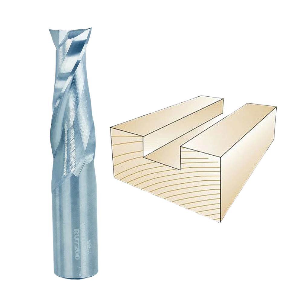 Expertly Made Whiteside Spiral Upcut Bit 3 4 in. SH x 3 4 in. CD x 2 in. CL Reusable