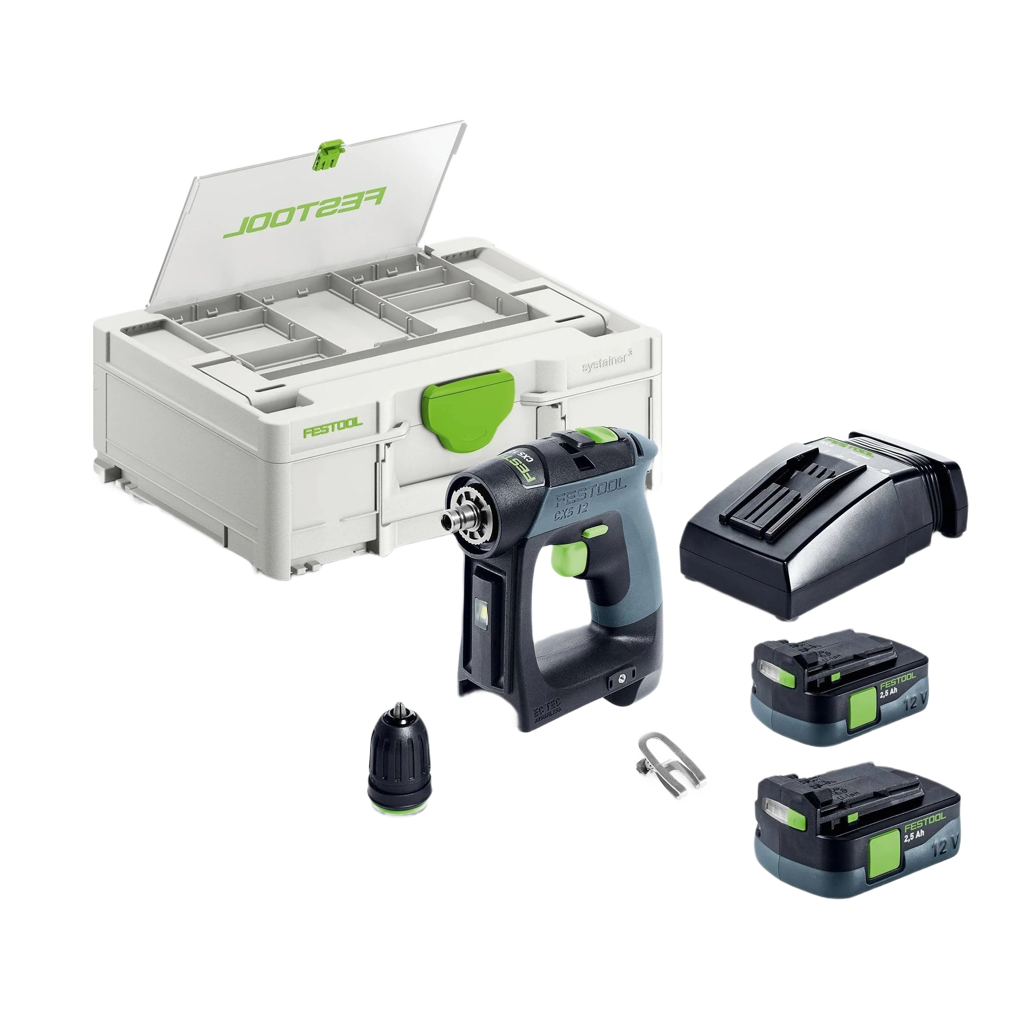 Flexible Festool 576868 CXS 12 2.5-Plus Cordless Drill Lightweight