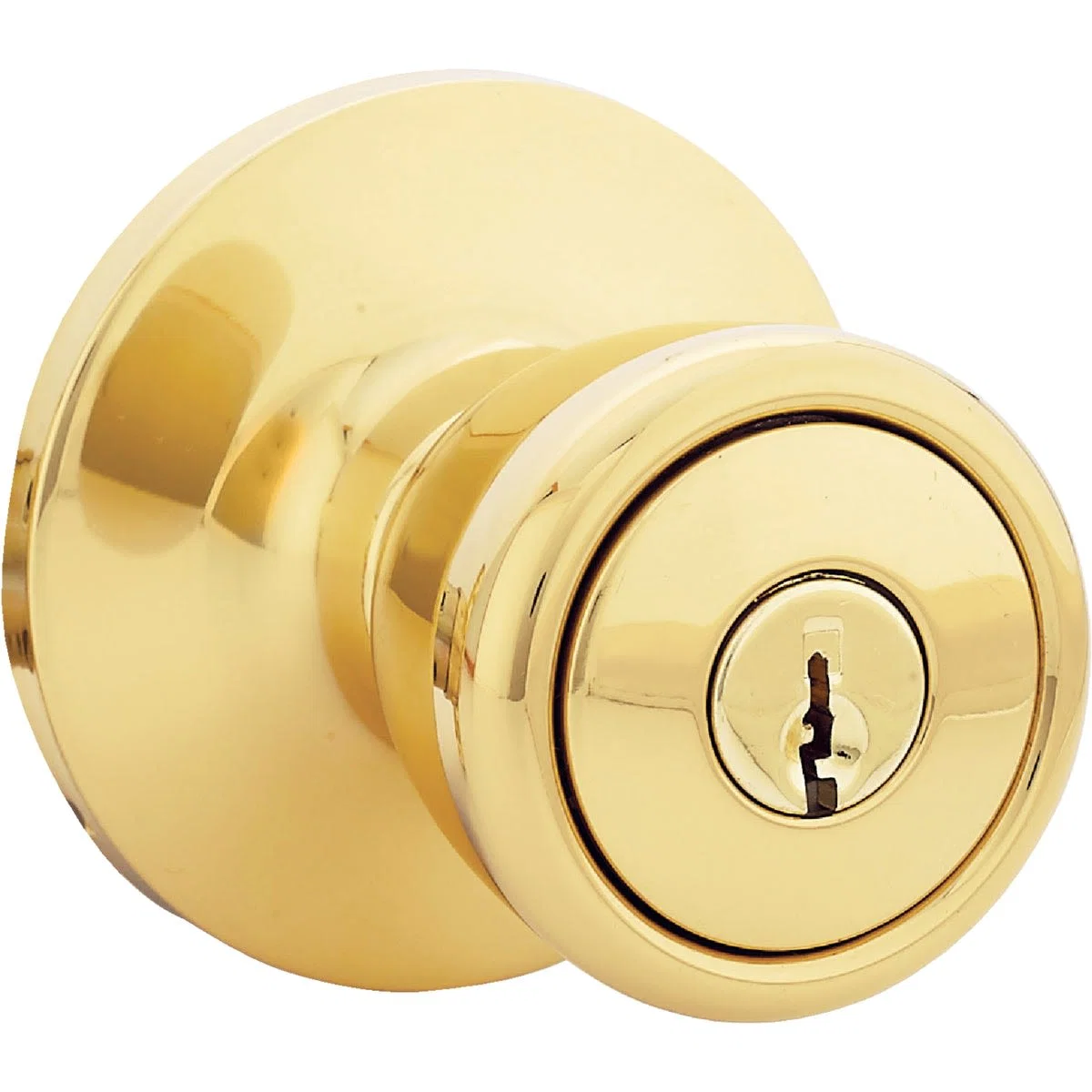 Fine Crafted Steel Pro Polished Brass Tulip Entry Door Knob Stylish