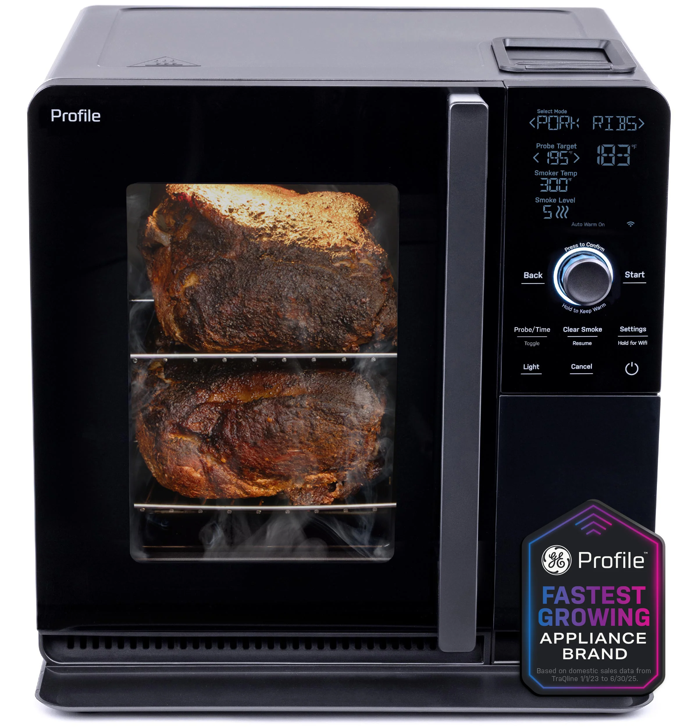 First-Class GE Profile™ Smart Indoor Pellet Smoker Solid