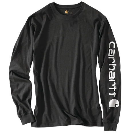 Outstanding Carhartt Men’s Loose Fit Heavyweight Logo Sleeve Graphic Long Sleeve T-Shirt Modern