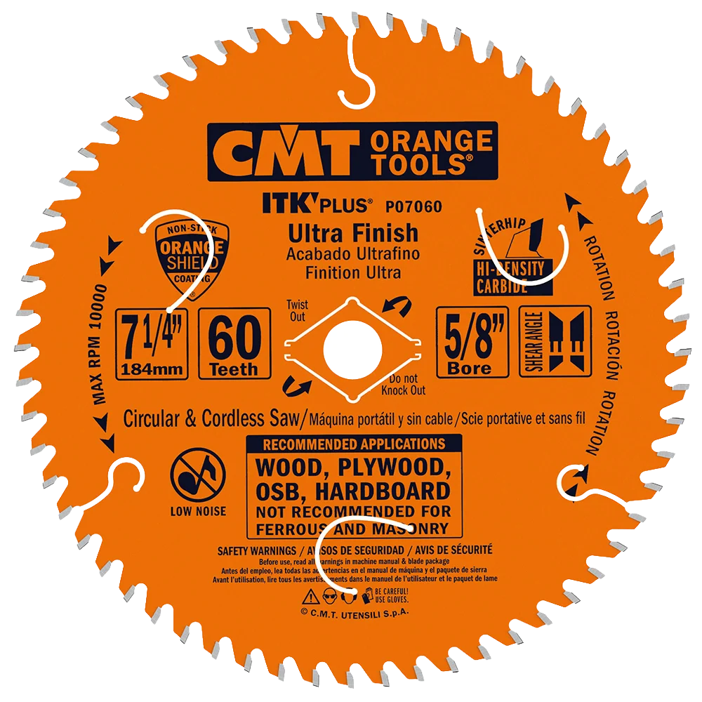 Comfortable CMT Orange Tools 7-1 4 60T Itk-Plus® Ultra Finish Saw Blade Relaxed