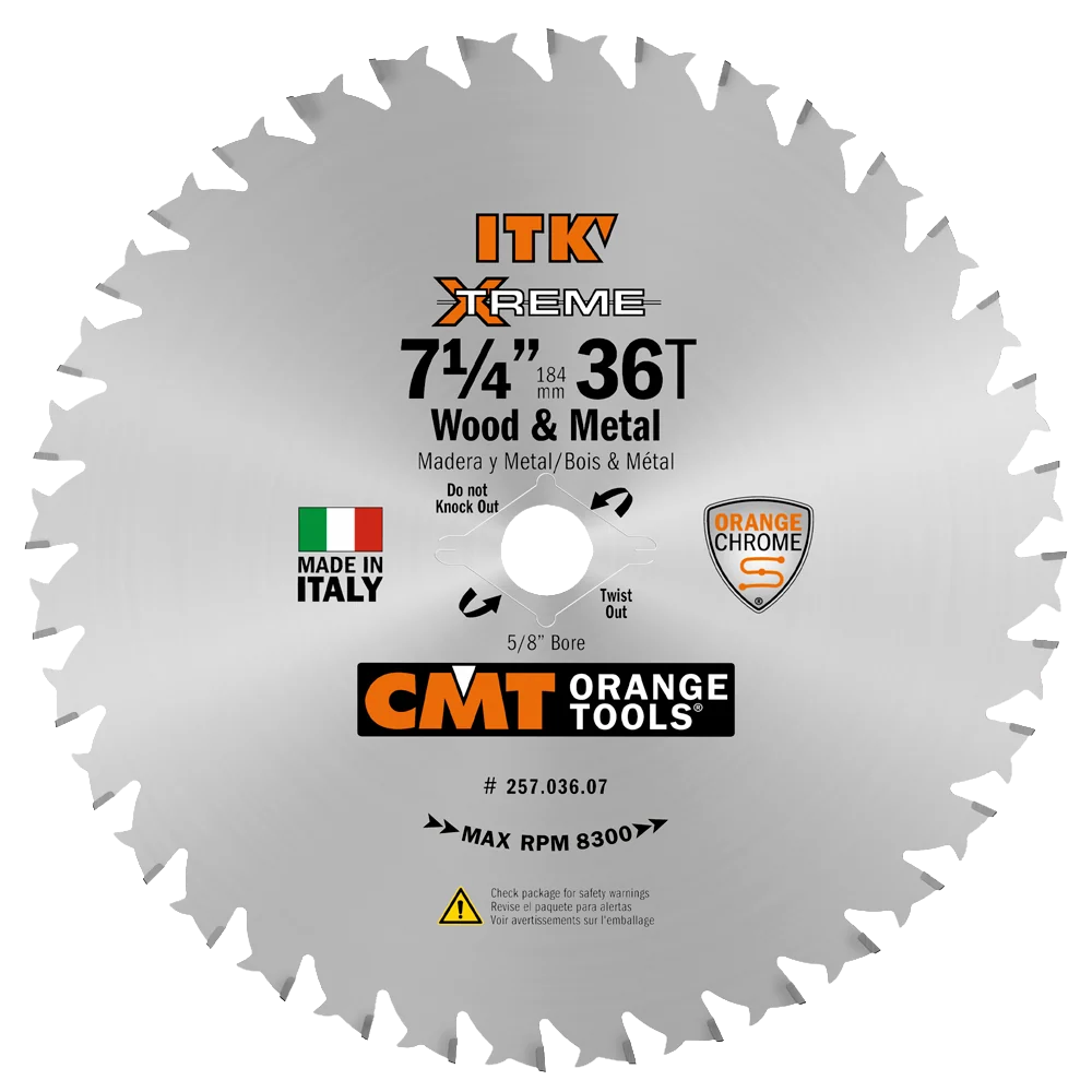 Practical CMT Orange Tools 7-1 4 36T Wood Metal Saw Blade Classic