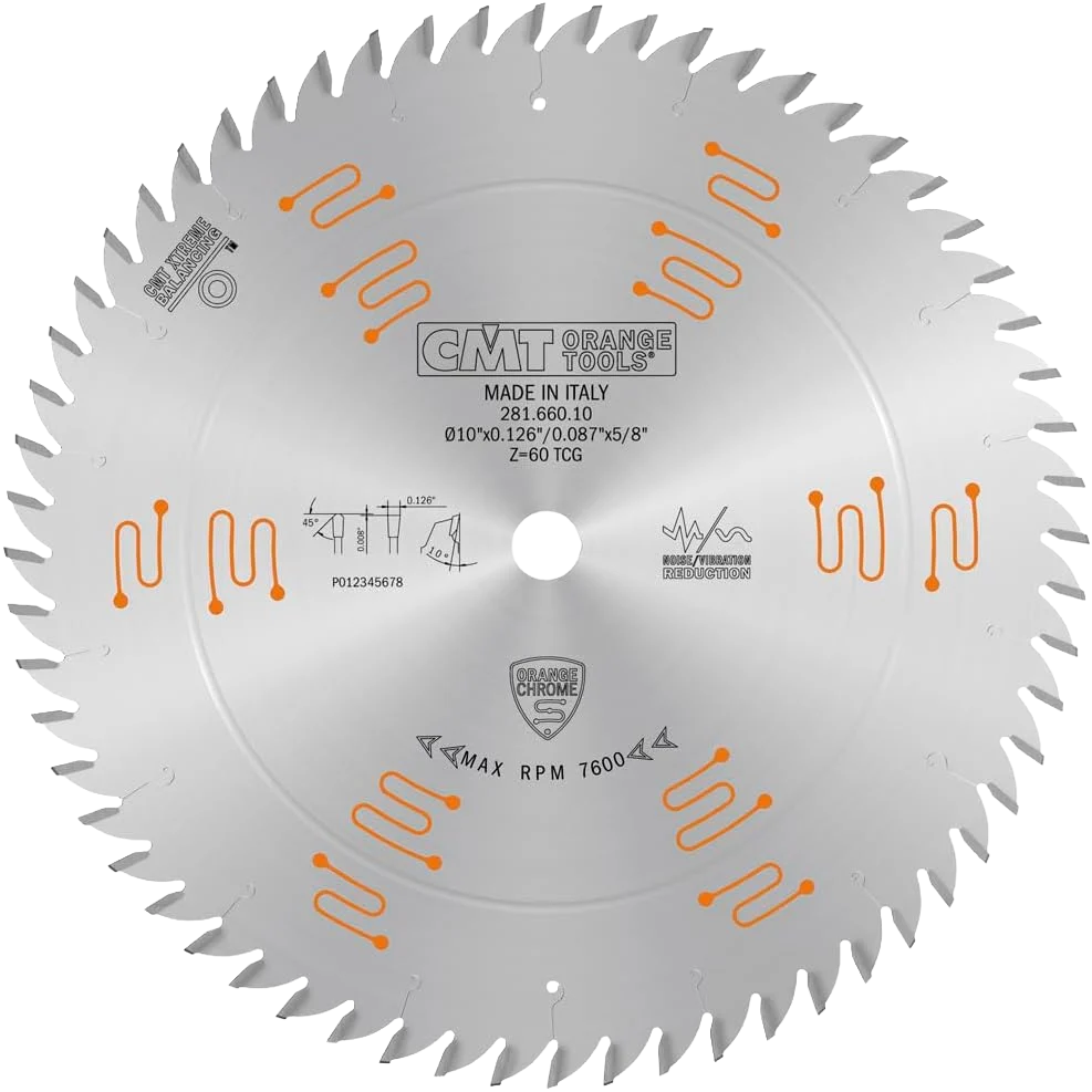 Exceptional CMT Orange Tools 10 60T Fine Finish Saw Blade Solid