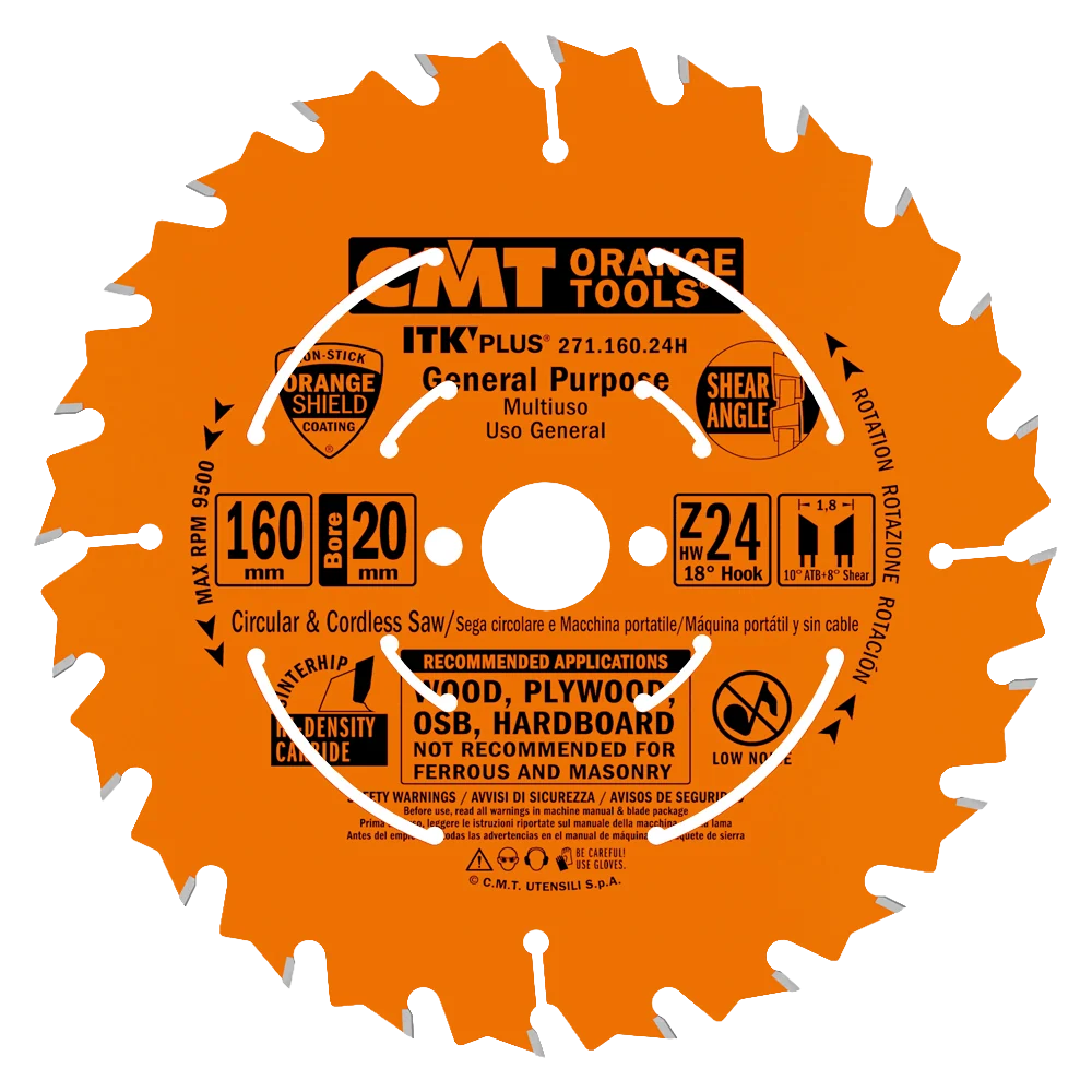 Elegant CMT Orange Tools 160x20mm 24T Fast Framing Saw Blade Comfortable