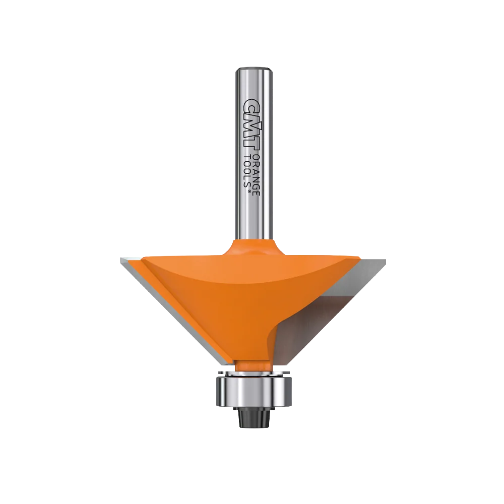 Versatile CMT Orange Tools 1-1 4 x 3 8 Chamfer Bit With Bearing 1 4 Shank Expertly Made