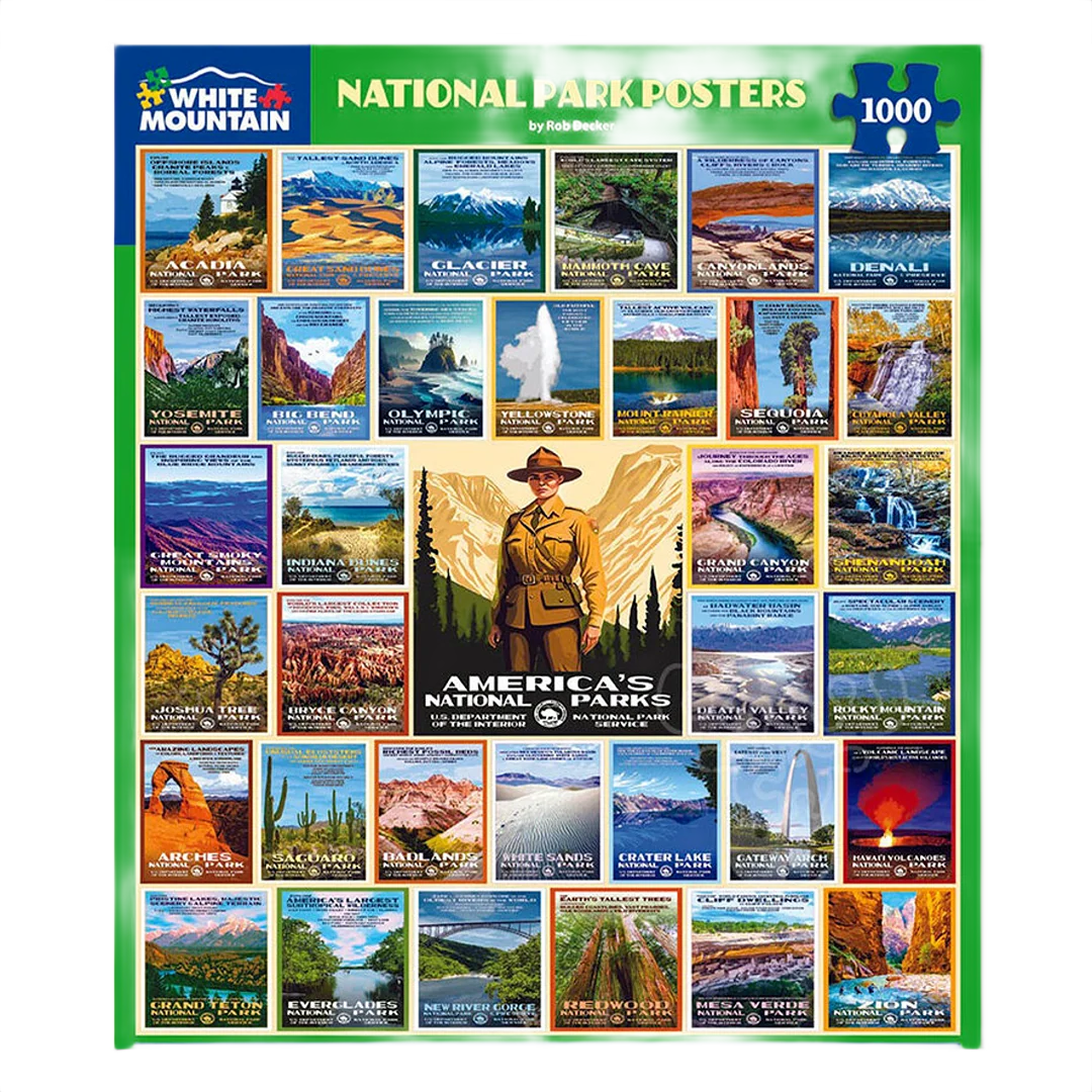 Genuine White Mountain National Parks Puzzle 1000 Pieces Breathable