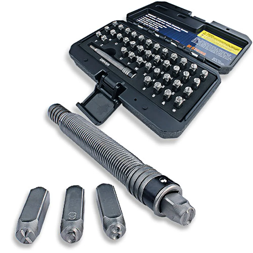Durable Spring Tools 39 Pc. Industrial Grade ID Stamp Set Original