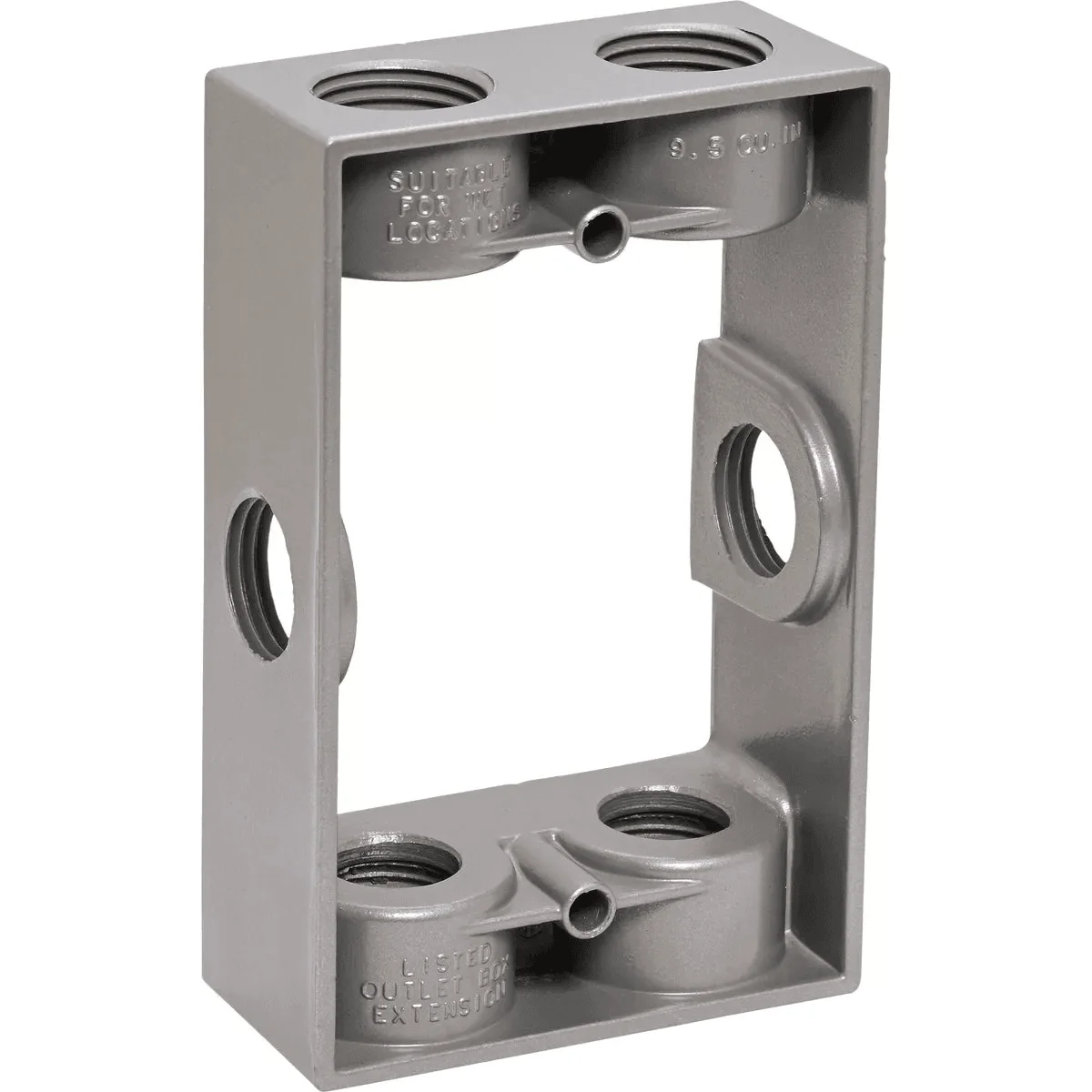 Solid Southwire 1 2 In. 6-Hole 1-Gang Weatherproof Extension Ring Fine