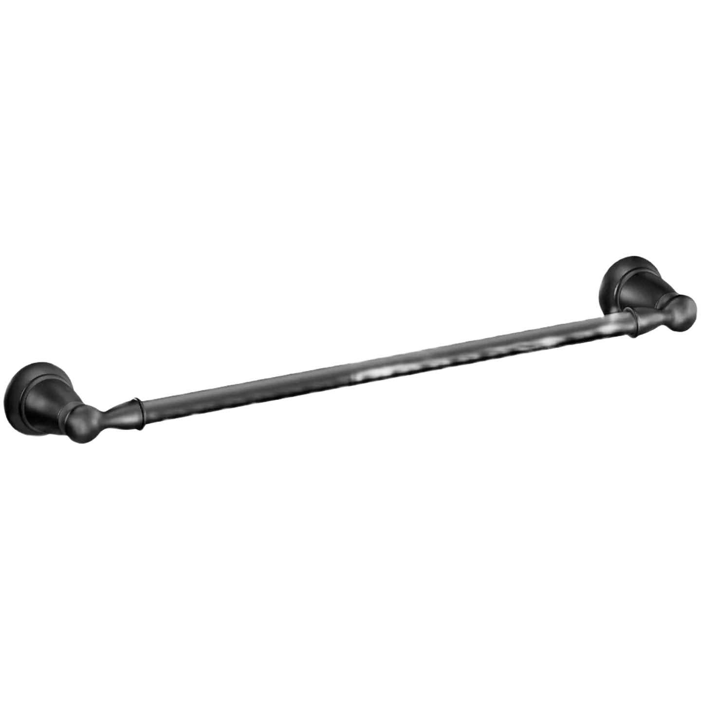 Detailed Moen Banbury Matte Black Towel Bar 24 in. Smooth